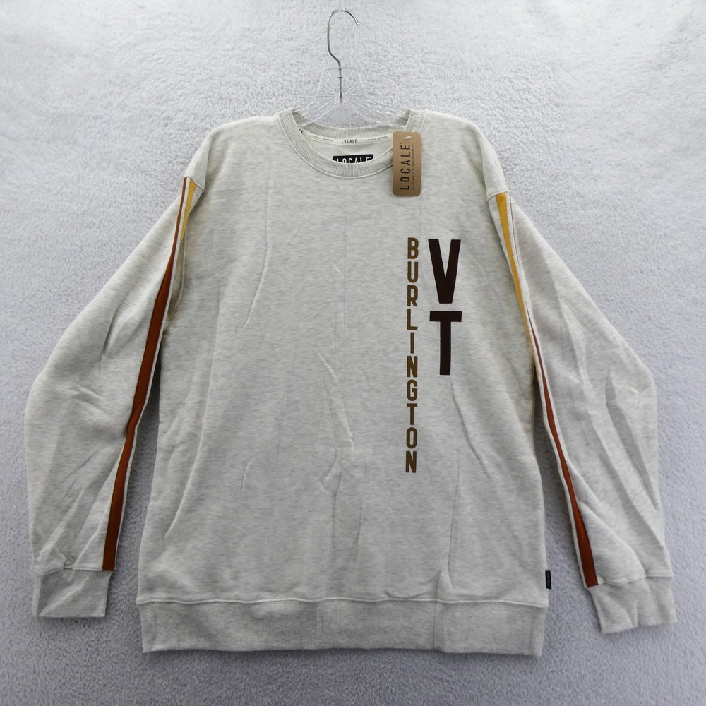 Locale Sweatshirt Women Large Burlington VT Gray‎ Crewneck Vintage Deadstock